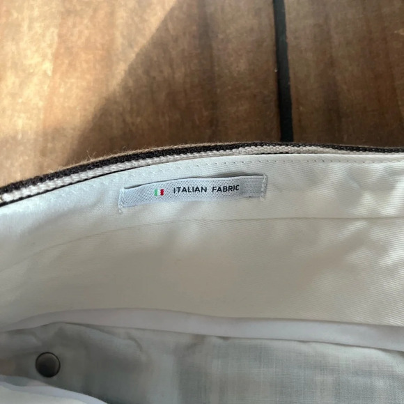 Closed striped straight leg pant Italian fabric size 32 - Picture 5 of 9